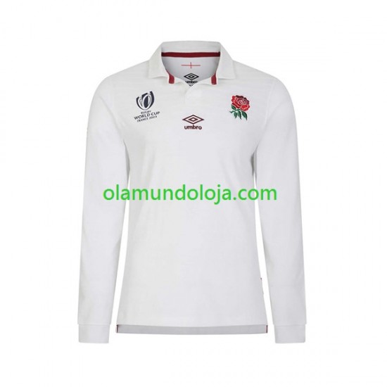 Camisola Rugby Inglaterra Homem Equipamento Primeiro RWC 2023 Manga Comprida